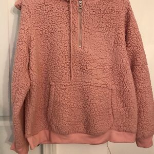 blush pink sweatshirt